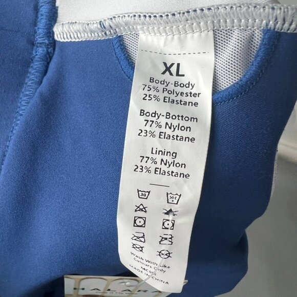 NWT Halara Tee Womens XL White Blue Cut Out Short Sleeve Cropped Barre Dance Top - Picture 7 of 13